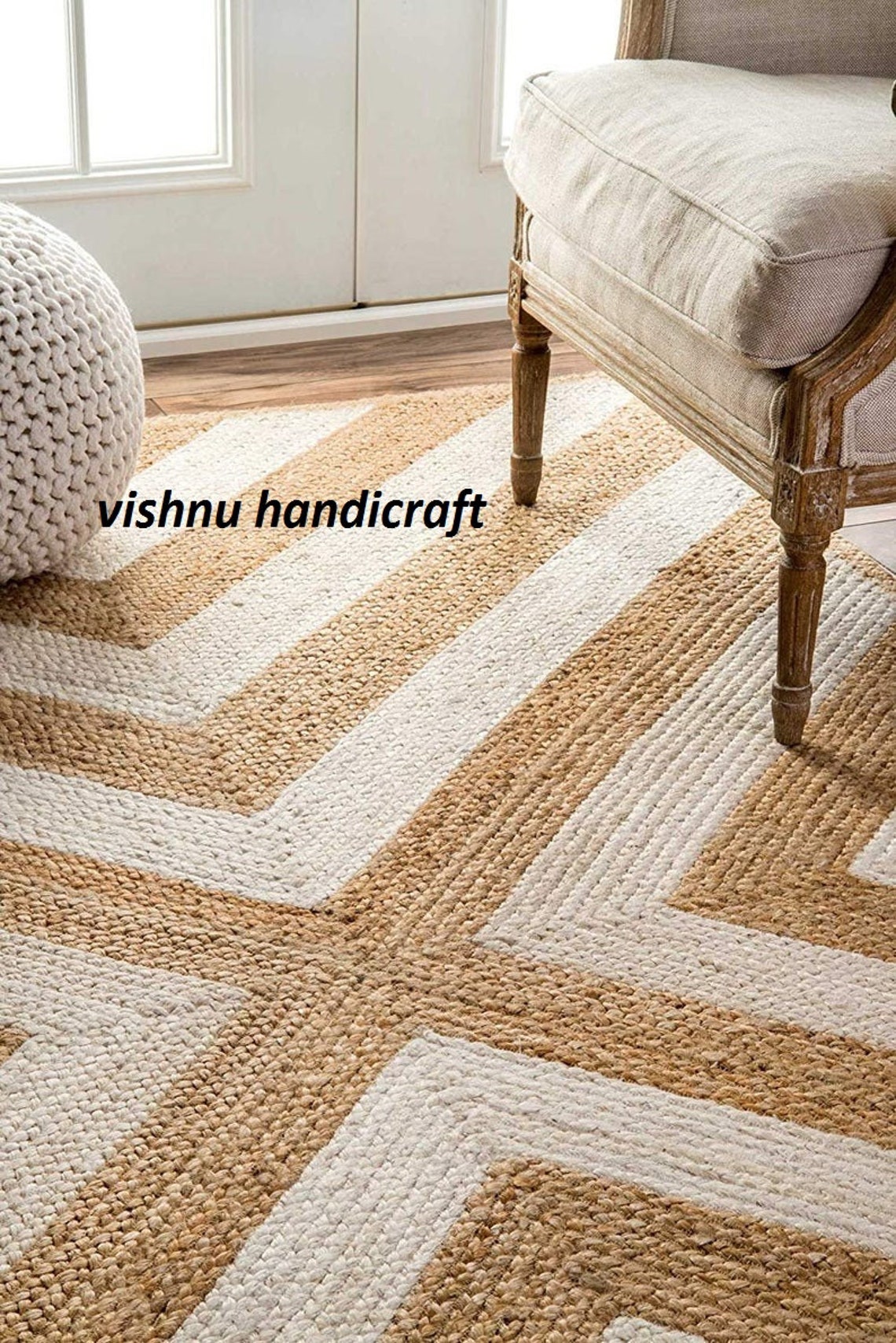Jute rug 2x3' Farm house Area rug Natural boho rug Etsy