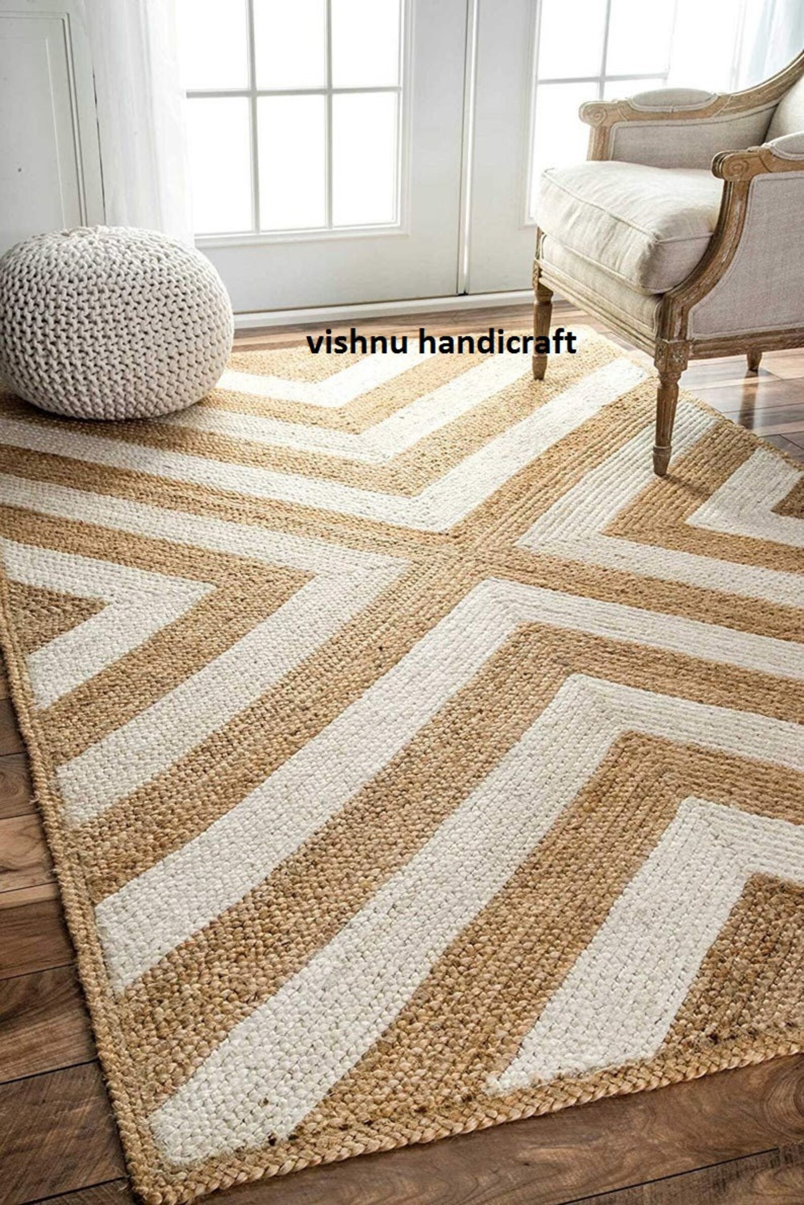 Jute rug 2x3' Farm house Area rug Natural boho rug Etsy