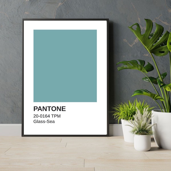 Glass-Sea Pantone Print - Printable Art, Digital Print, Print at Home, DIGITAL DOWNLOAD, PRINTABLE, Poster, Pantone Print, Turquoise, print