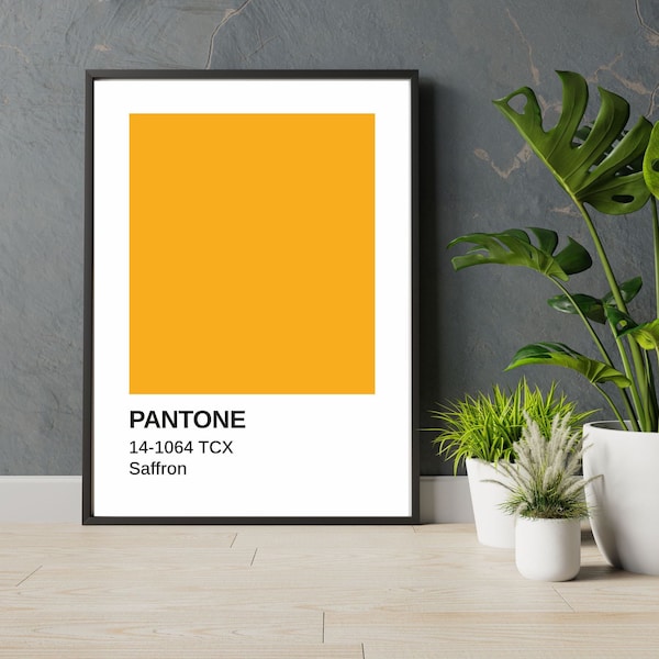 Saffron Pantone Print - Printable Art, Digital Print, Print at Home, DIGITAL DOWNLOAD, PRINTABLE, Poster, Pantone Print, Saffron Print art