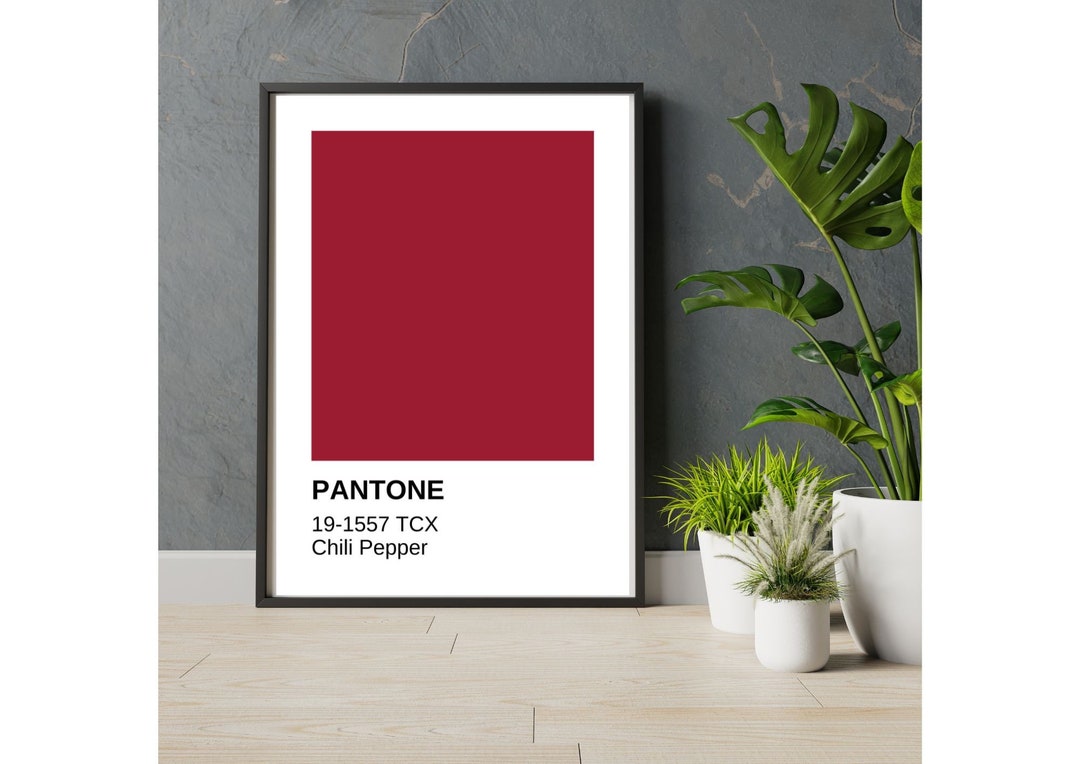 Chili Pepper Pantone Print Printable Art, Digital Print, Print at Home