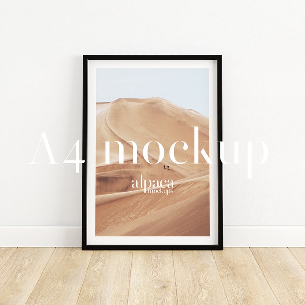 A4 A3 A2 A1 Frame Mockup, Black Frame Mockup, Modern Mockup, Wall Art Mockup, Print Mockup, Digital Frame, Clean Mockup, Vertical Mockup