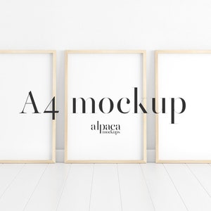 A1 A2 A3 A4 Frame Mockup, Set of 3 Frames Mockup, Wooden Frame, Modern Mockup, Print Mockup, Digital Frame, Wood Frame Mockup, Simple Mockup