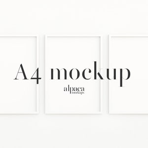 A1 A2 A3 A4 Frame Mockup, Set of 3 Frames Mockup, White Frame, Modern Mockup, Print Mockup, Digital Frame, Clean Mockup, Simple Mockup