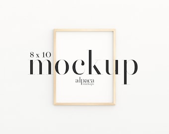 8x10 Frame Mockup, Wood Frame, Modern Mockup, Wall Art Mockup, Print Mockup, Digital Frame, Wooden Frame, Simple Mockup, Minimal Mockup