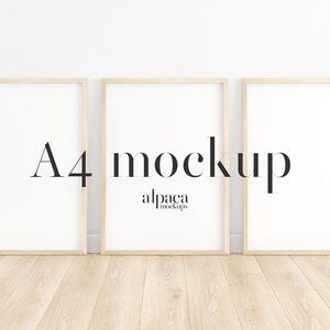 A1 A2 A3 A4 Frame Mockup, Set of 3 Frames Mockup, Wooden Frame, Modern Mockup, Print Mockup, Digital Frame, Wood Frame Mockup, Simple Mockup