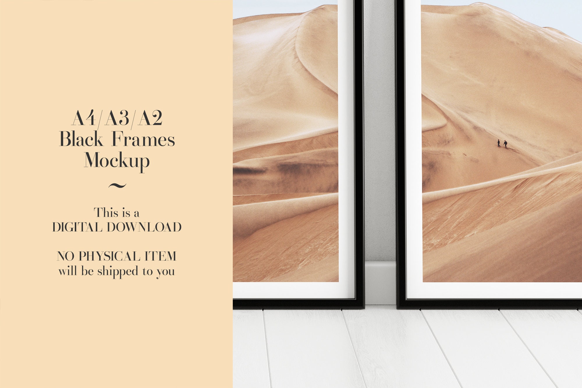Modern Black Frame Mockup Set, Vertical Print Mockup (digital Download ...