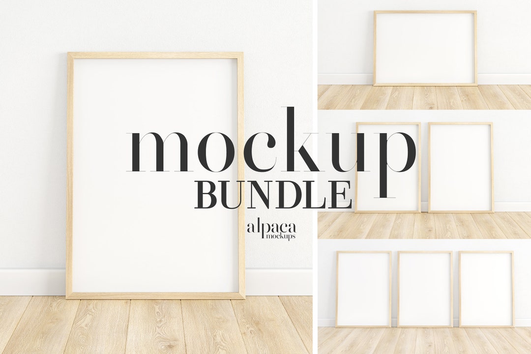 Frame Mockup Bundle, Wood Frames Mockup, Mockup Bundle, Modern Mockup ...