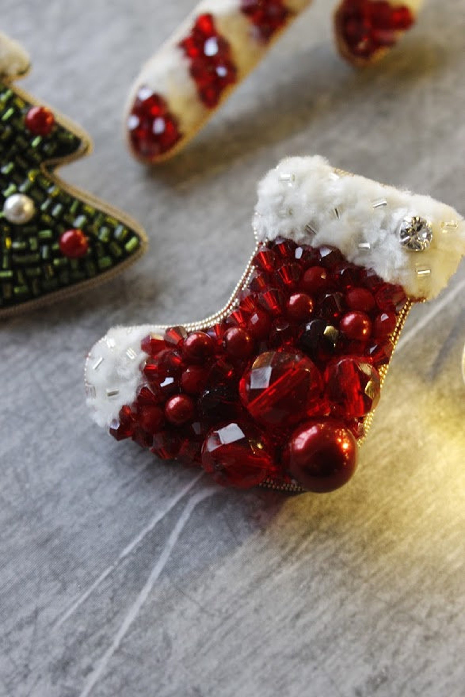 Christmas brooch christmas pin christmas jewelry christmas Etsy