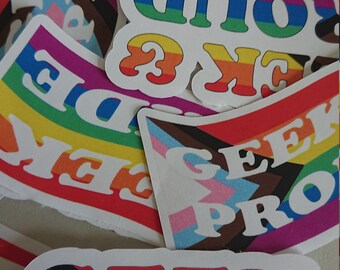 Geek & Proud / Geek Pride 14 Sticker pack