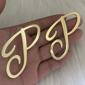 18K Custom Big Letter Stud Earrings / Customized Gift / Letter Earrings / Personalized Jewelry / Bridesmaid Gift / Initial Earrings