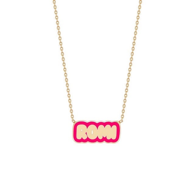 Custom Bubble Letter Necklace - Personalized Nameplate Jewelry Gift for Women