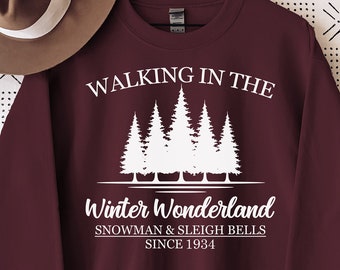 Winter Wonderland Christmas Trees Sweatshirt, Christmas Sweater, Christmas Sweatshirt Women, Christmas Tree Sweatshirt
