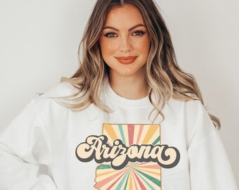 Retro Arizona Sweater, Arizona Shirt, Arizona Sweatshirt, Arizona Crewneck, Arizona Gifts, Vintage Shirt, Game Day, College Sweatshirt