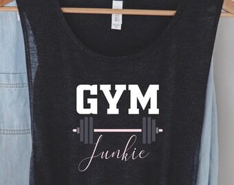 Gym Junkie Top, Workout Tank, Motivation Shirt, Workout Top, Girl Power Shirt, Workout Shirt, Sarcasm Shirt, Fitness Top