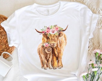 Highland Cow Shirt, Country Girl, Western Shirt, Country Shirt, Cow Tshirt, Farm Life, Cowgirl Shirt, Southern Shirt, Rodeo Shirt, Boho Tee