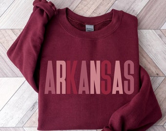Arkansas Sweater, Arkansas Shirt, Arkansas Sweatshirt, Arkansas Crewneck, Arkansas Clothing, Arkansas Crimson Tide, College Sweatshirt