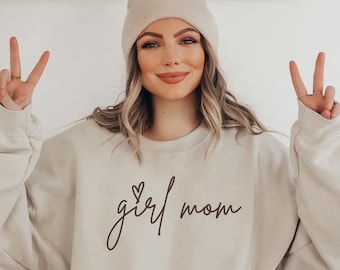 Mädchen Mama Sweater, Mama Sweatshirt, Retro Mama Pullover, Boho Mama Crewneck Pullover, Muttertagsgeschenk, Geschenk für Mama, Neue Mama Geschenke, Sand