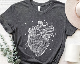 Anatomical Heart Shirt, Heart Shirt, Nurse gift, Cardiac, Heart Surgery, Cardio Shirt, Health Matters, Nursing School Biology Teacher Doctor