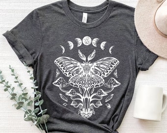 Luna Moth Shirt Cottagecore Gothic Spirituality Shirt - Etsy