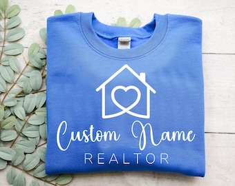 Custom Real Estate Sweater, Personalized Real Estate Agent Sweatshirt, Real Estate Broker Realtor Closing Gift, Gift for Realtor Crewneck