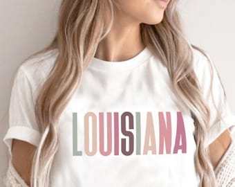 Louisiana Shirt, Louisiana T-Shirt, Louisiana Tee, Louisiana Crewneck, Louisiana Clothing, Louisiana College Sweatshirt Student State Shirt