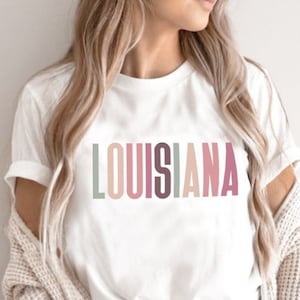 Louisiana Shirt, Louisiana T-Shirt, Louisiana Tee, Louisiana Crewneck, Louisiana Clothing, Louisiana College Sweatshirt Student State Shirt