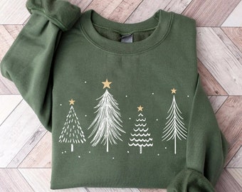 Christmas Tree Sweater, Christmas Trees, Christmas Sweater, Pine Tree Shirt, Christmas Gifts, Shirts For Christmas, Holiday Shirt Xmas Shirt
