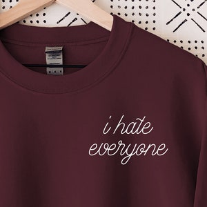 Jag hatar alla-tröja, social distanseringströja, karantänhoodie, antisocial tröja, introvert hoodie