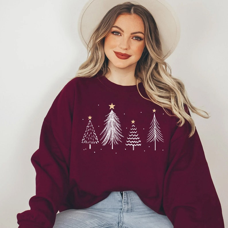 Christmas Tree Sweater Christmas Trees Christmas Sweater - Etsy