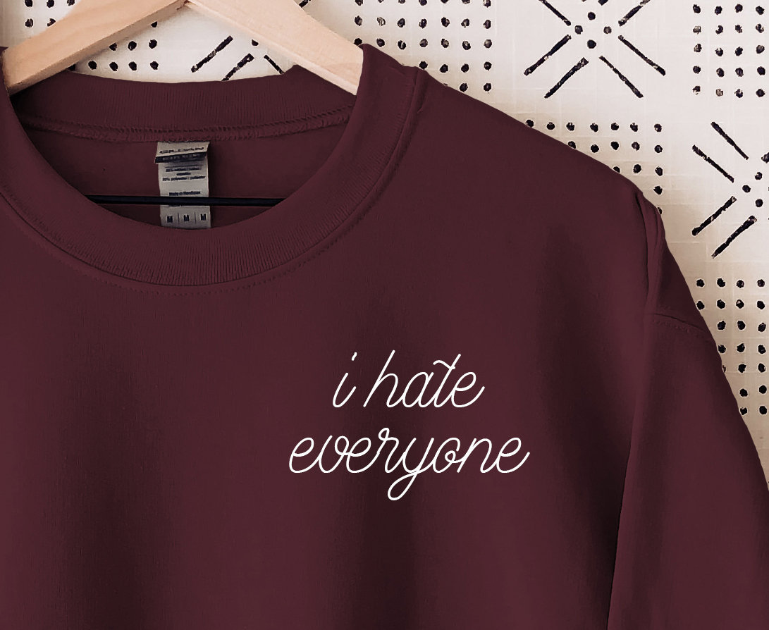 I hate store everyone sweater