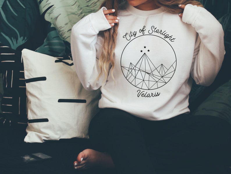 Night Court Sweatshirt, Velaris Sweatshirt , ACOTAR, ACOMAF, City of Starlight Sweatshirt, Sarah Mass, Velaris Shirt, Court of Dreams image 1