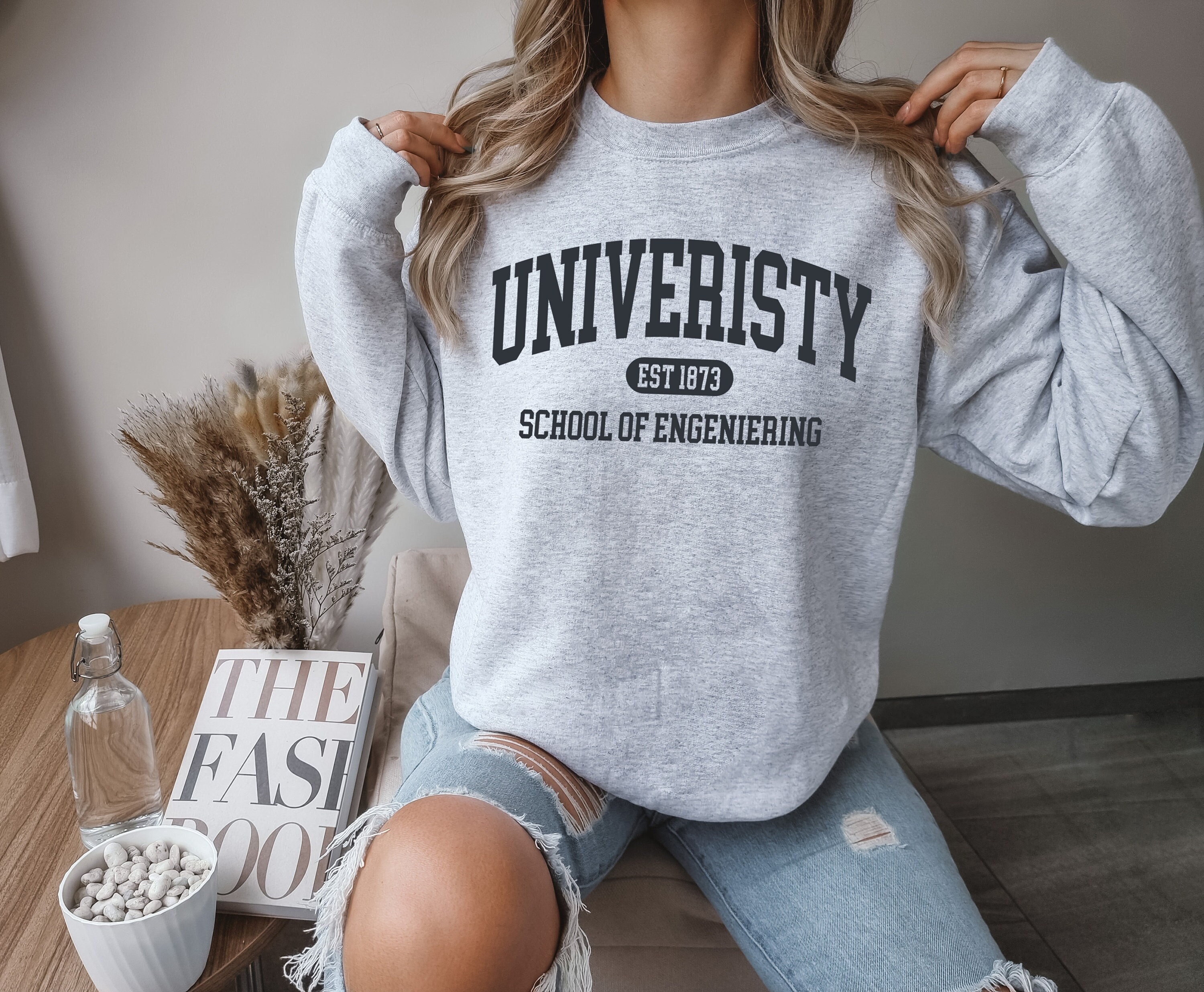 Custom College Sweatshirt, Personalized College Sweater