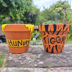 Winnie the pooh "Hunny pot" plant pot (hand painted terracotta pot)