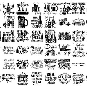 Bundle svg alcool, alcool citations Svg, vin Svg, Svg alcool drôle, bière Svg, whisky Svg, citations impertinentes, boire téléchargement immédiat