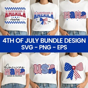 Mamá americana SVG, Mamá americana PNG, Mamá del 4 de julio SVG, 4 de julio SVG, Día de la Independencia SVG, Archivos SVG de Mamá Patriótica para Cricut