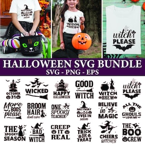 Halloween Svg Bundle, Halloween Shirt Svg, Happy Halloween Svg, Spooky Season Svg, Funny Halloween Svg, Halloween PNG Svg Files