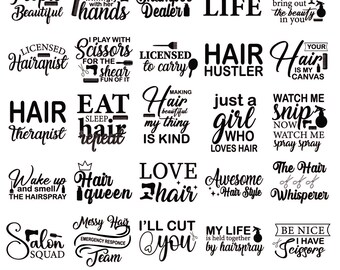 Hairdresser SVG Bundle: Salon & Stylist Designs (Digital Download)