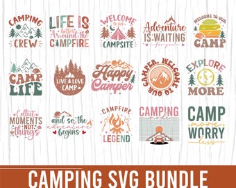 Camping SVG Bundle: Outdoor Adventure Designs for Cricut