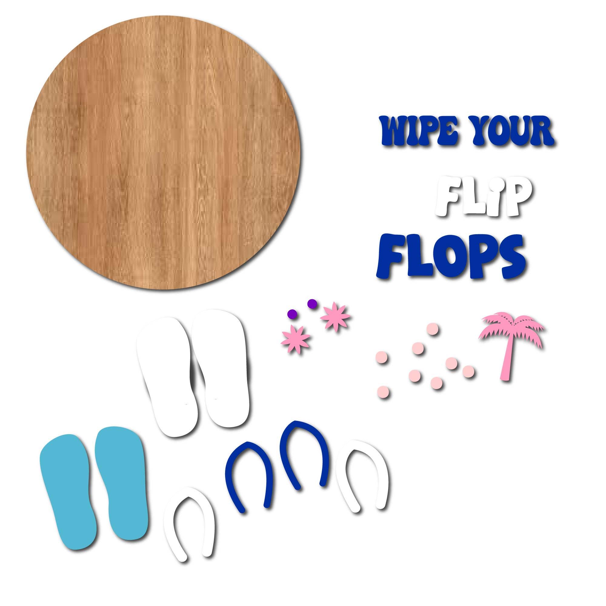 Hello Summer Flip Flops Door Sign SVG: Beach House Welcome (laser File ...