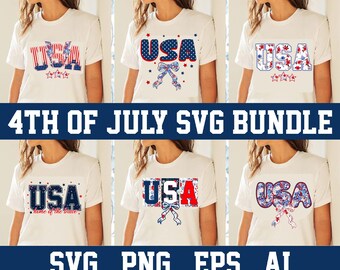 USA SVG Bundle: 4th of July Patriotic Designs (PNG Files)