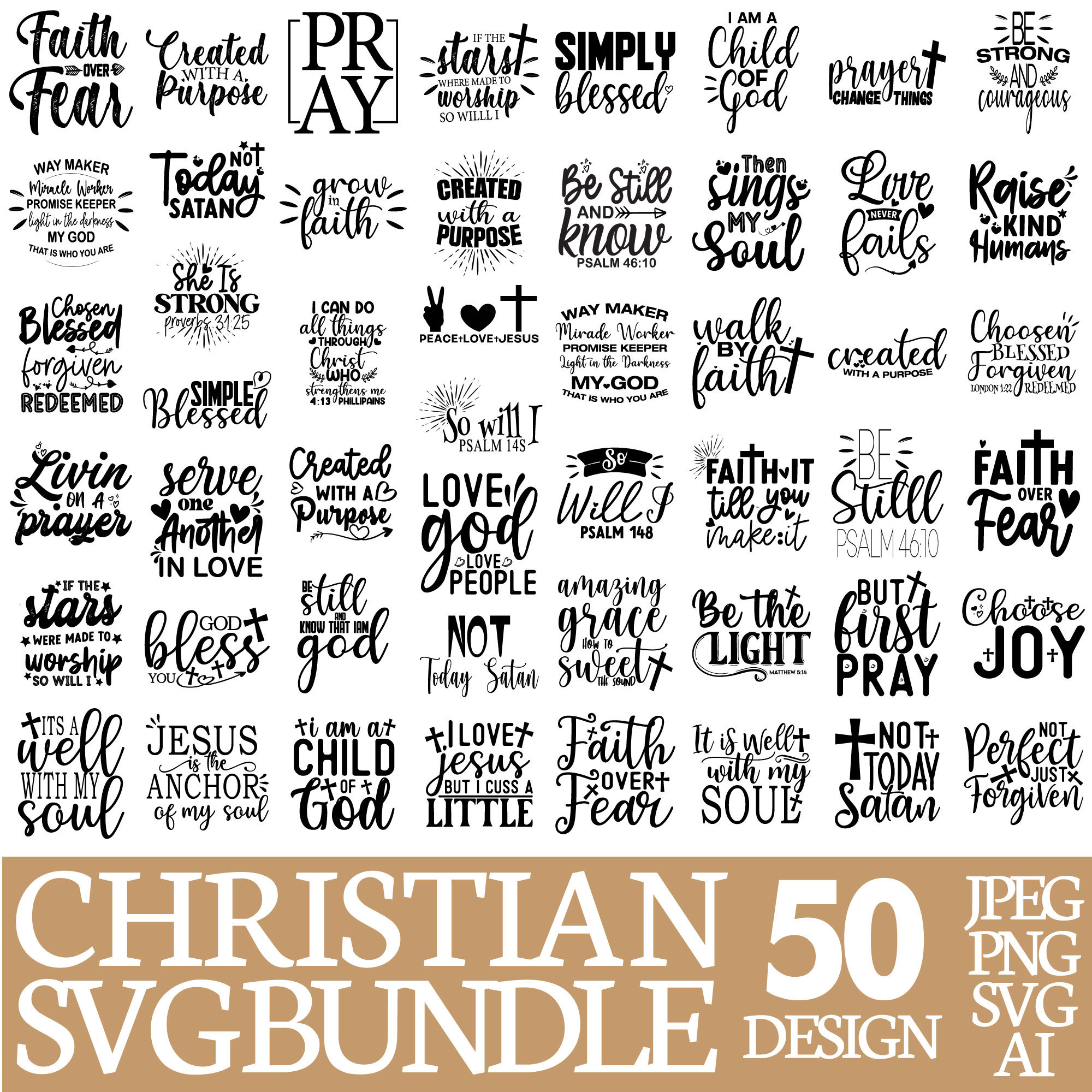 Christian svg bundle, Religious svg bundle, Scripture svg Bundle, Christian Quotes SVG, Faith Bundle, Bible Verses, Cricut Cut Files Clipart