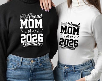Proud Mom Graduate 2025 SVG, Graduation Shirt PNG Design (Digital Download