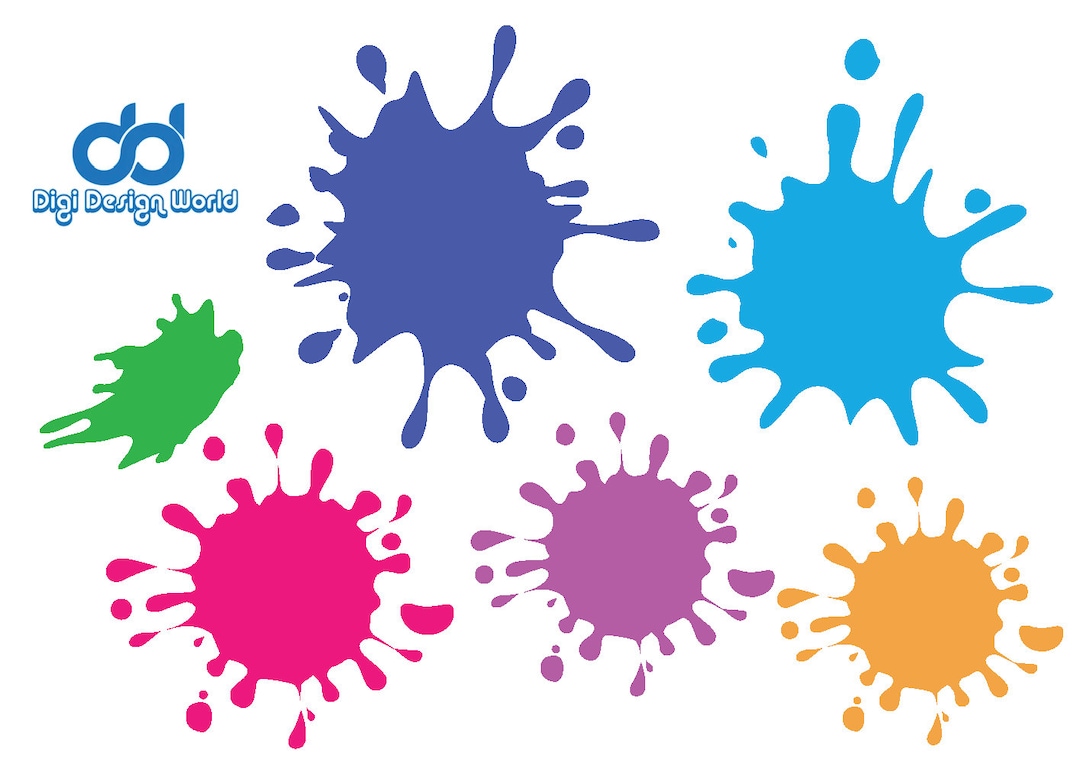 Paint Splatter SVG Bundle Paint Splash Clip Art Digital Paint Splats