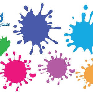Paint Splatter Svg Bundle, Paint Splats Svg Files, Paint Svg, Ink Splatter Png, Digital Paint Splats Png, Paint Stroke Svg, Cut File Cricut