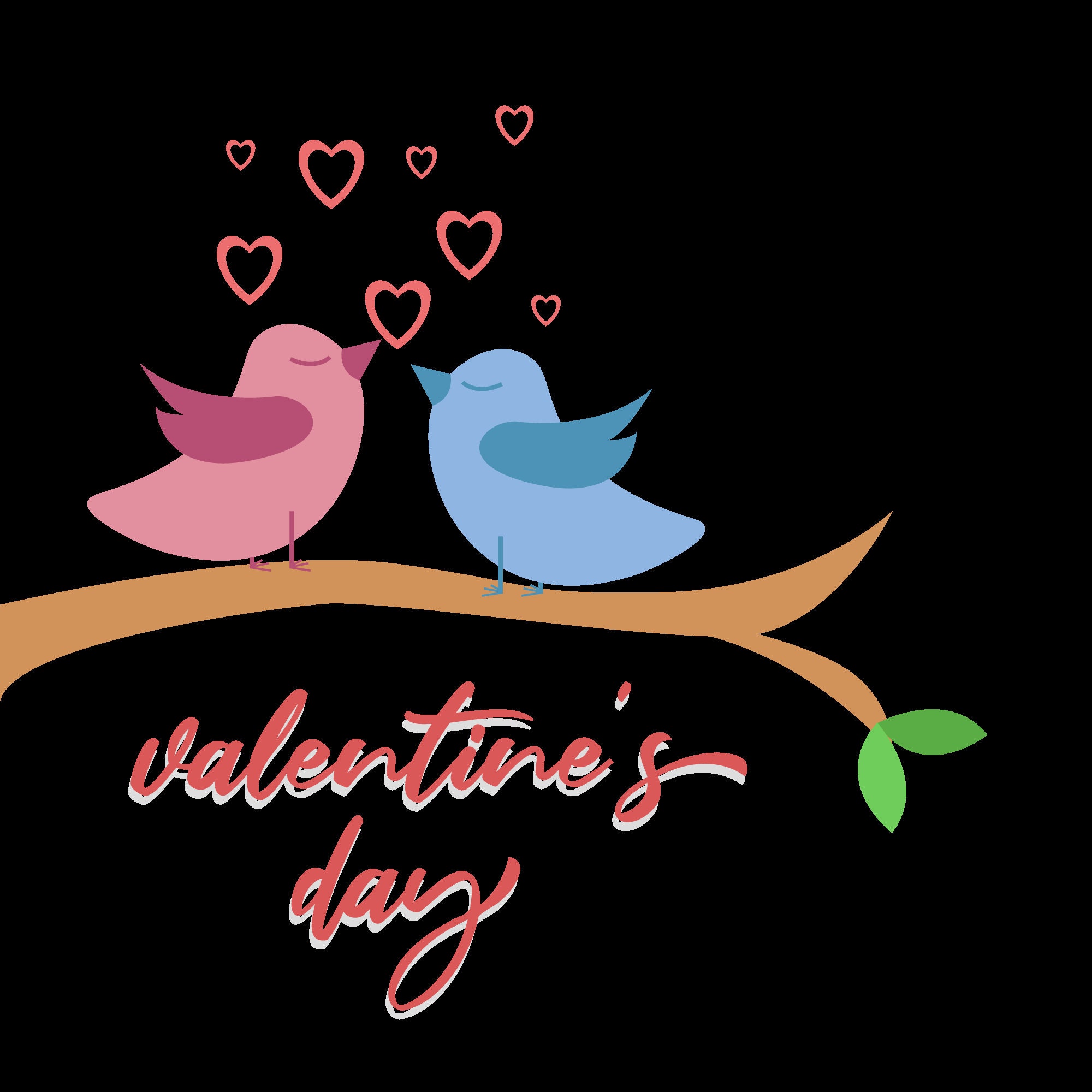 Birds Valentine's Day Digital Clipart Lovely Birds | Etsy