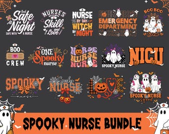 Spooky Nurse PNG Bundle: Halloween Medical Designs (Digital Download)