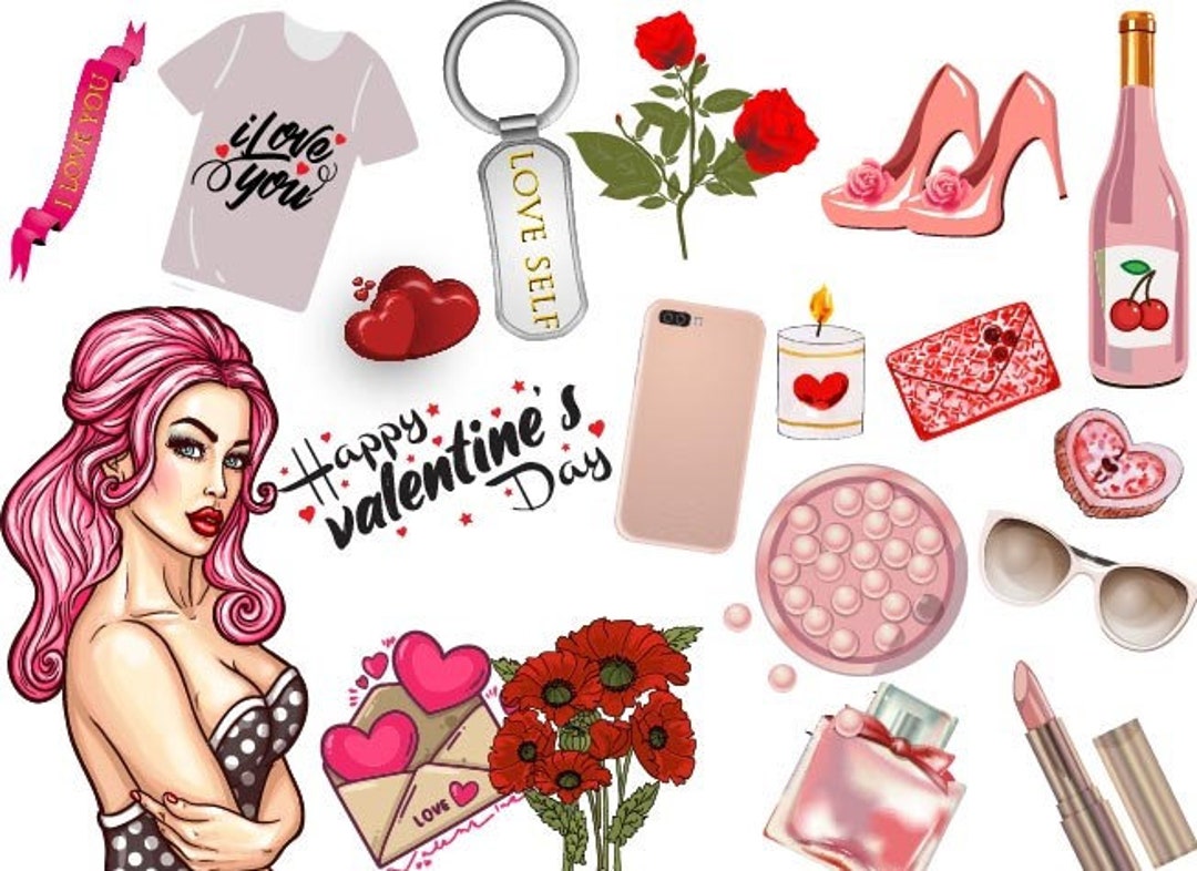 Valentine Days Clipart, Wedding Elements, Love Heart Graphics for ...