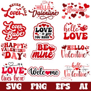 Retro Valentines Day Svg Png, Valentine&#39;s Day Svg Bundle, Valentine Design For Shirts, Valentines Quotes Png Files For Cricut