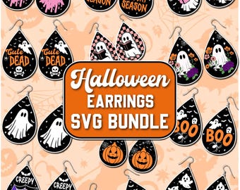 Halloween Earrings SVG Bundle: Spooky Jewelry Laser Cut Files